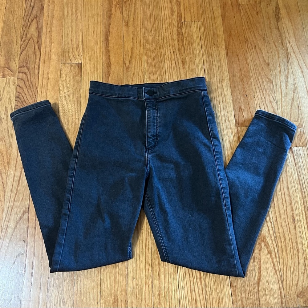Topshop black ultra high rise jegging